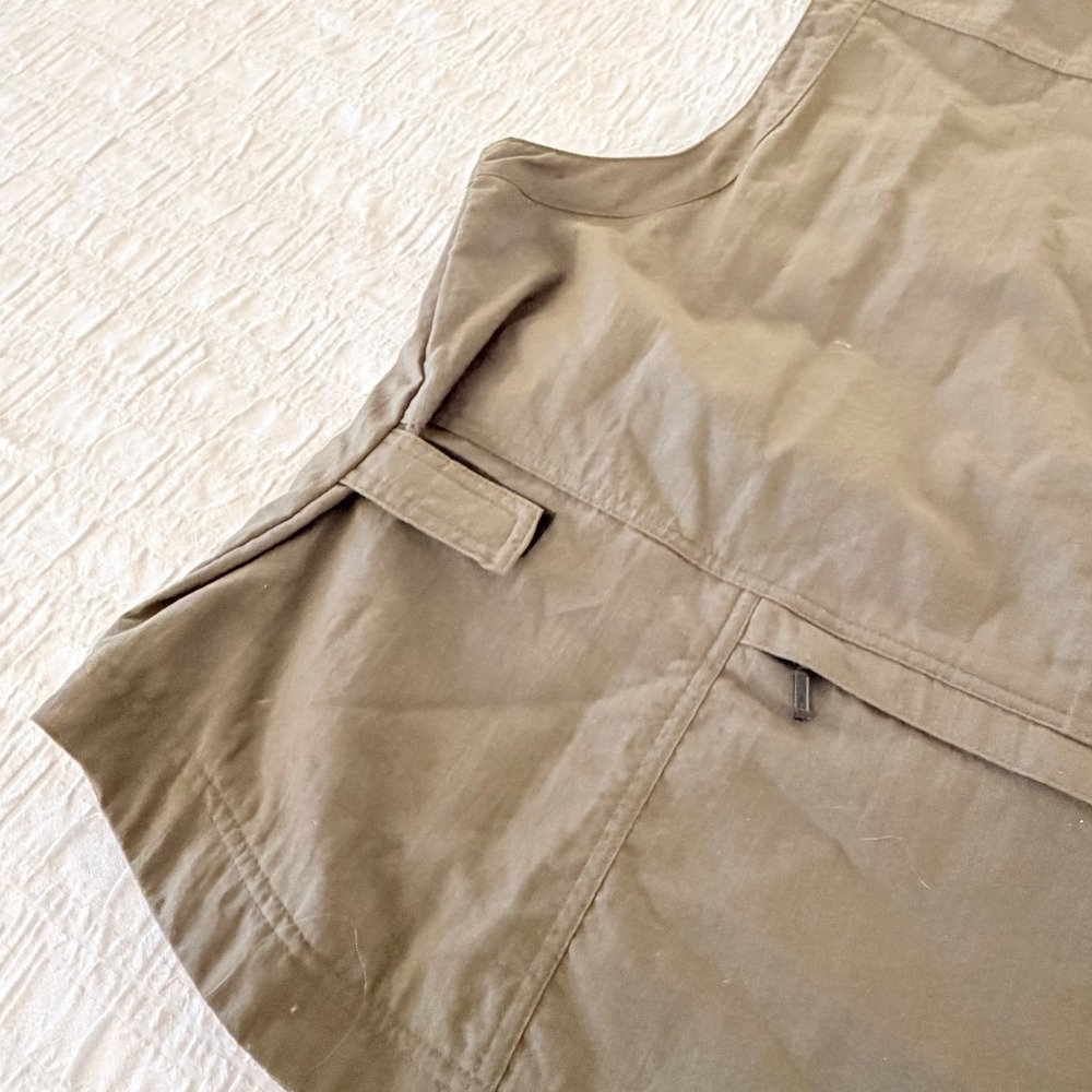Eddie Bauer Legend Wenatchee Travel Vest XL Green Nylon Utility Fishing Cargo - Picture 5 of 13